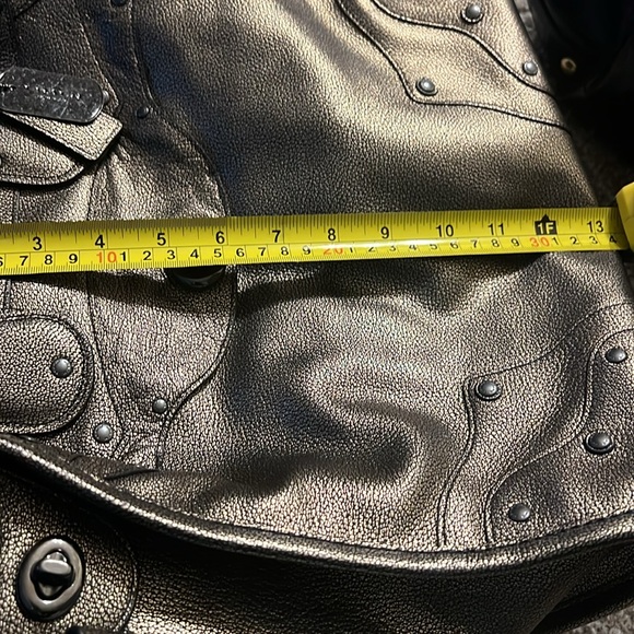 Coach Metallic Leather Rhyder Large Satchel - Picture 12 of 14